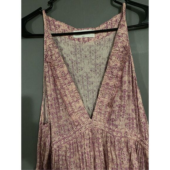 American Threads Long V Neck Tiered Dress Size Large - Picture 3 of 4